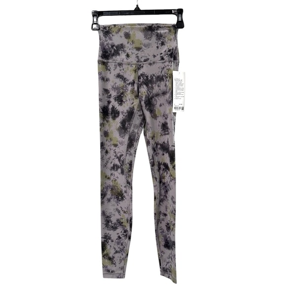 Lululemon NWT Align High-Rise Pant 28" Radial Tie Dye Mauve Grey Multi Size 2 - Picture 1 of 10